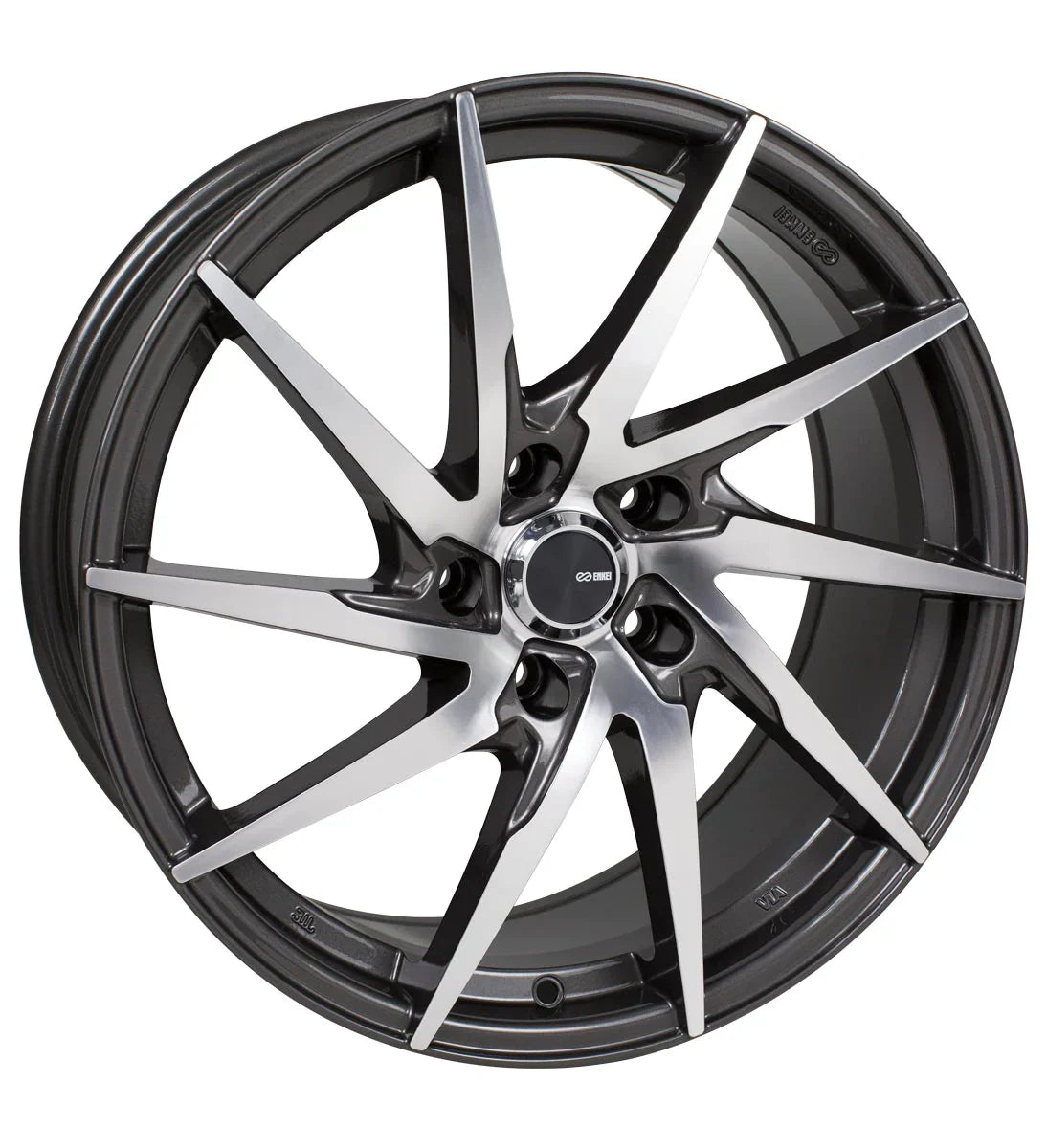 Enkei pw10 gunmetal machined 17X7.5 5X114 et45 CB72.6 - 500-775-6545GMM