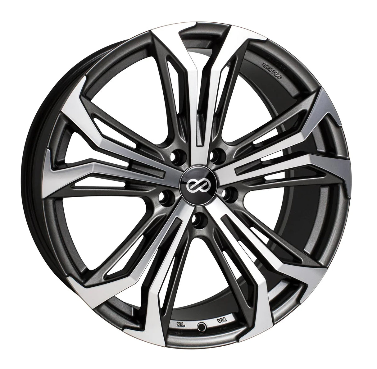 Enkei vortex5 anthracite mach 18X8 5X114 et38 CB72.6 - 510-880-6538AM