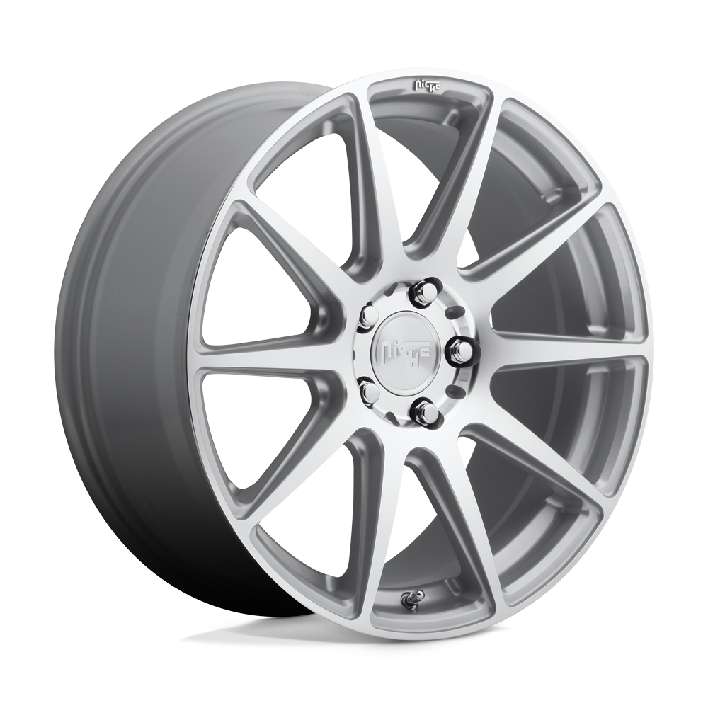 Niche 1PC M146 ESSEN GLOSS SILVER MACHINED 18X8 5x112 et42 66.56