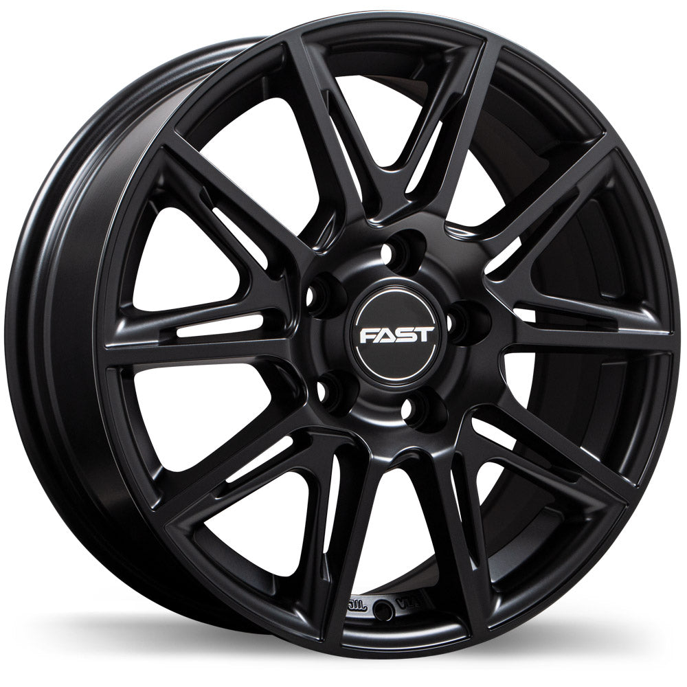 Fast Wheels Switch Satin Black 16x6.5 5x114.3  et42 64.1 F212Y-1665-65BT+42R641