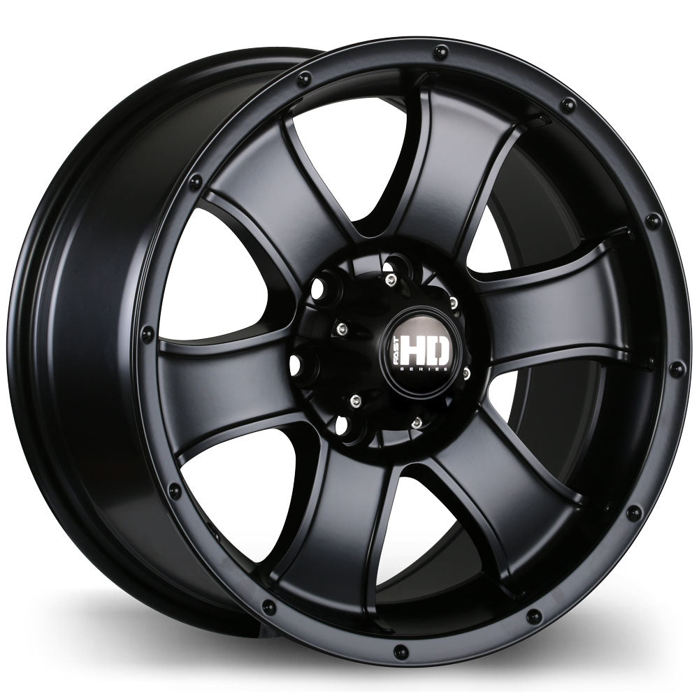 Fast HD Terrano Satin Black 16x8.0 6x114.3  et18 66.1 F223-1680-63BT+18C661