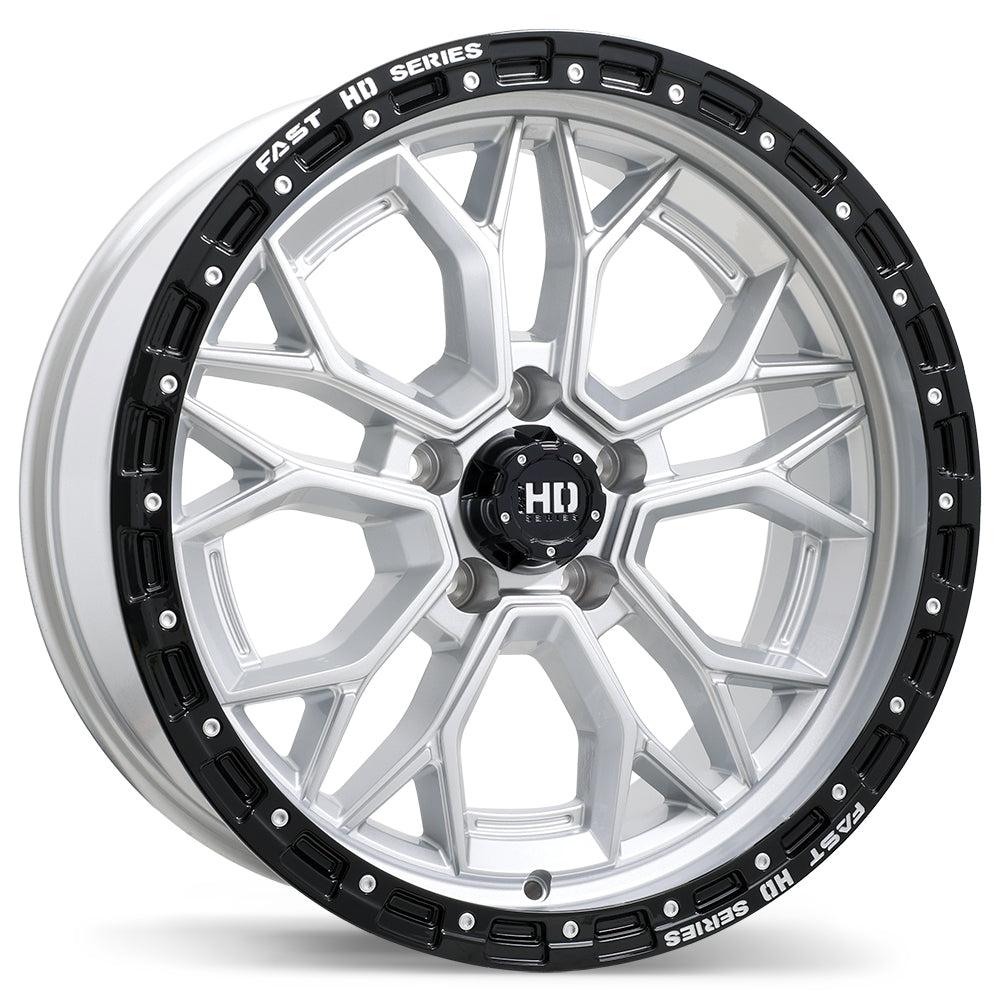 Fast HD Muramasa Gloss Silver with Black Lip 20x9.0 5x127  et0 71.5 F276-2090-73SB+00C715