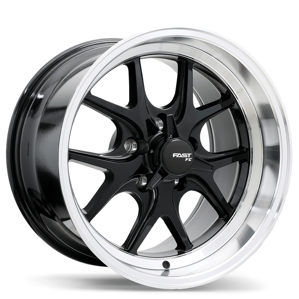 Fast Wheels FC04V Gloss Black with Machined Lip 18x11.0 5x115  et-10 71.5 FC04V-1810-90BP-10C715