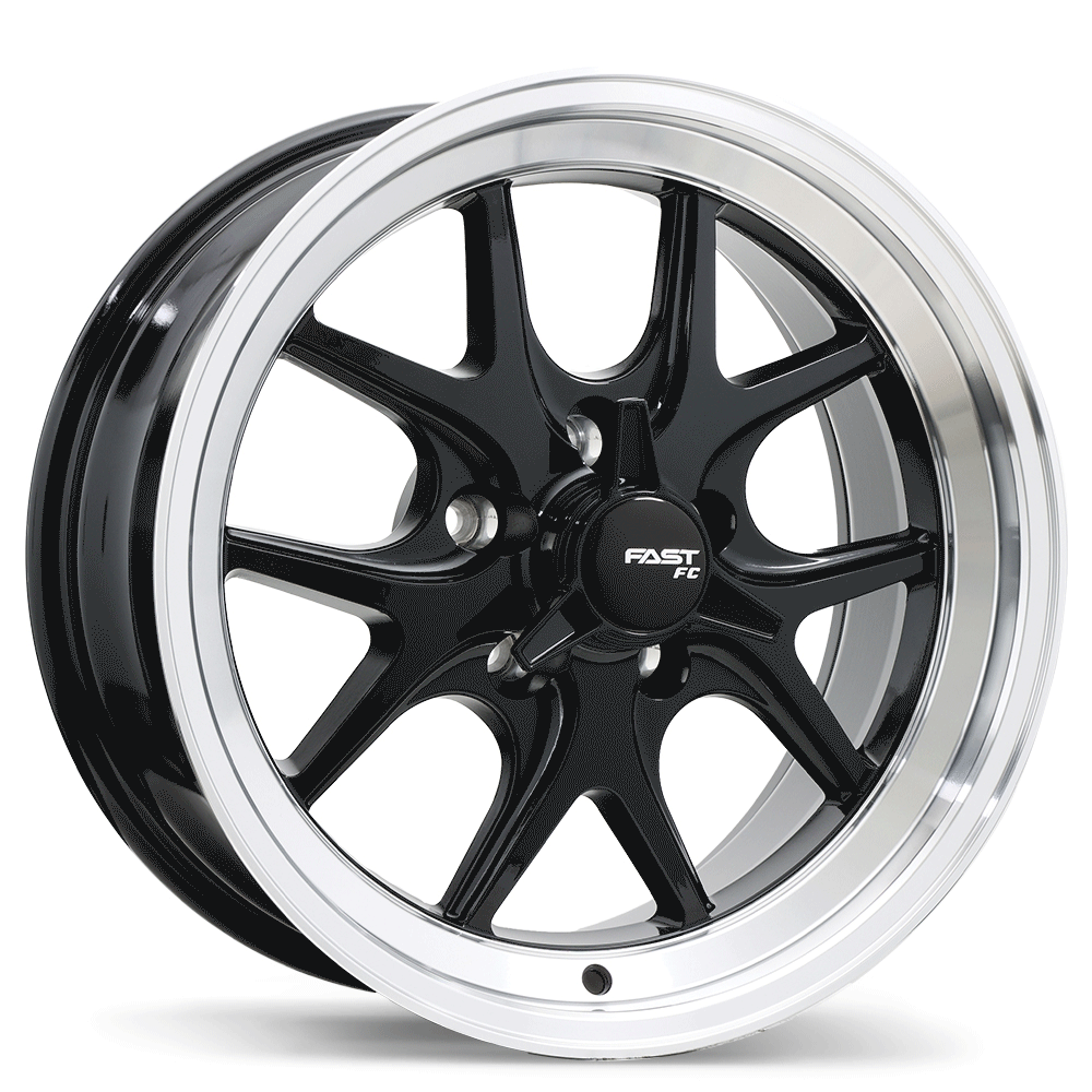 Fast Wheels FC04V Gloss Black with Machined Lip 18x8.0 5x115  et15 70.3 FC04V-1880-90BP+15C703