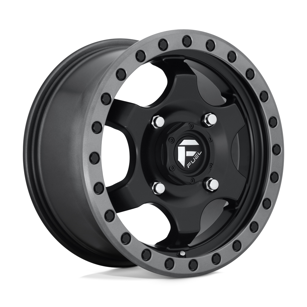 Fuel UTV D639 GATLING MATTE BLACK GUN METAL RING 15X7 4x137 et55 110.1