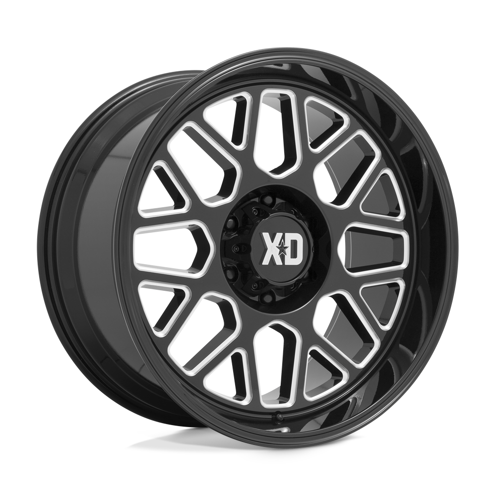 XD XD849 GRENADE II GLOSS BLACK MILLED 22X10 5x127 et-18 71.5
