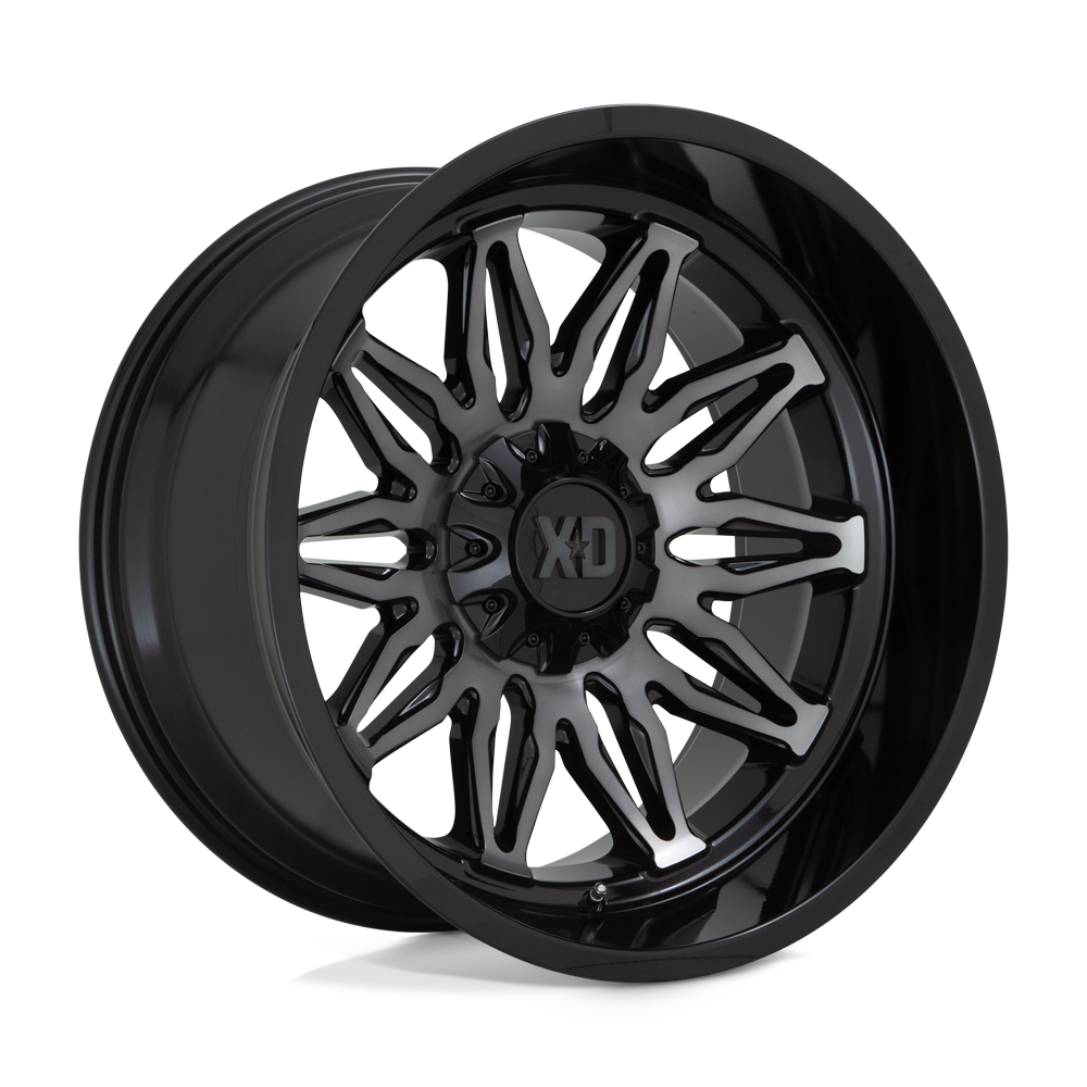 XD XD859 GUNNER GLOSS BLACK MACHINED W/ GRAY TINT 22X10 5x127/5x139.7 et-18 78.1