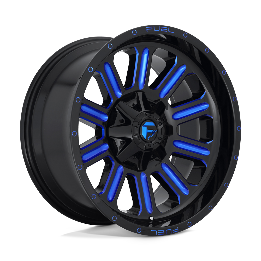 Fuel 1PC D646 HARDLINE GLOSS BLACK BLUE TINTED CLEAR 22X12 6x135/6x139.7 et-45 106.1