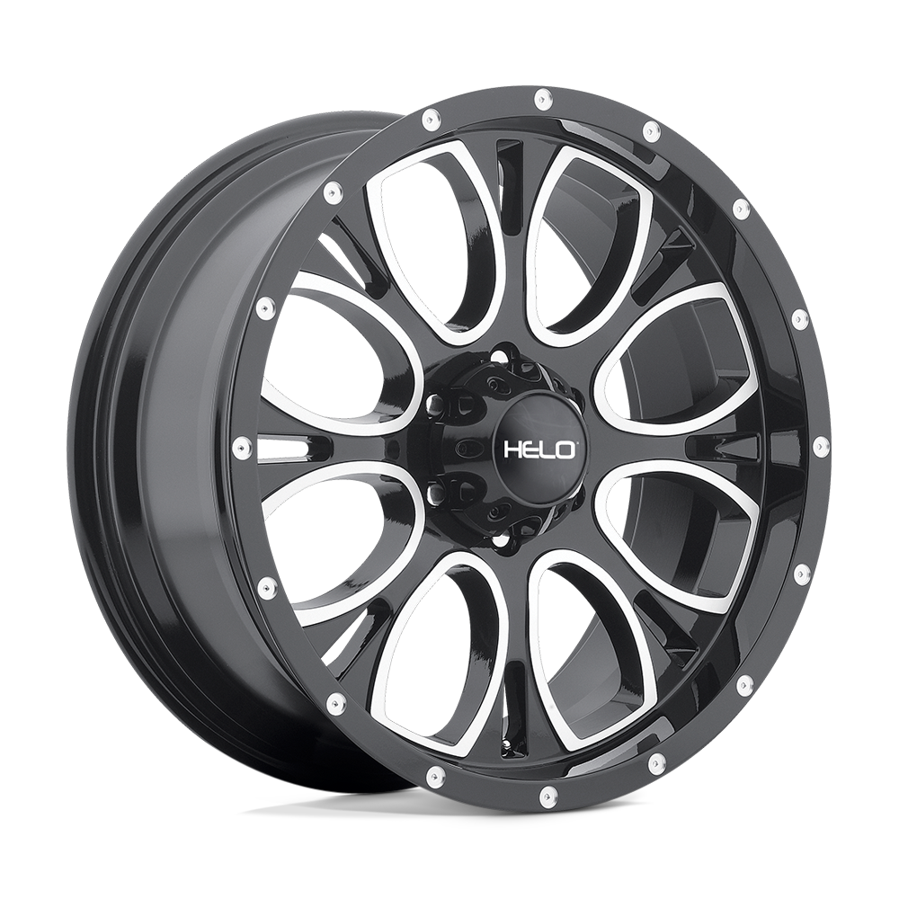 Helo HE879 GLOSS BLACK MACHINED & MILLED 20X9 6x139.7 et18 106.1