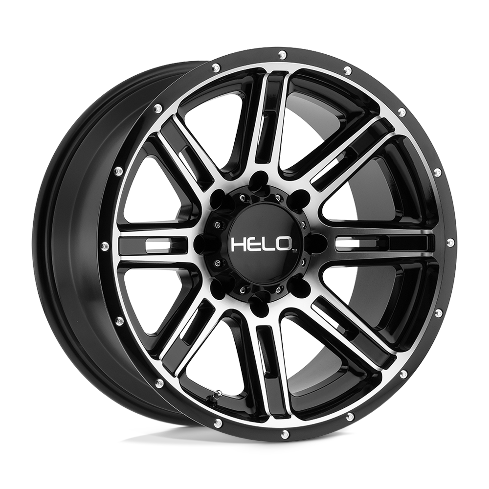 Helo HE900 GLOSS BLACK MACHINED 20X9 6x139.7 et0 106.1