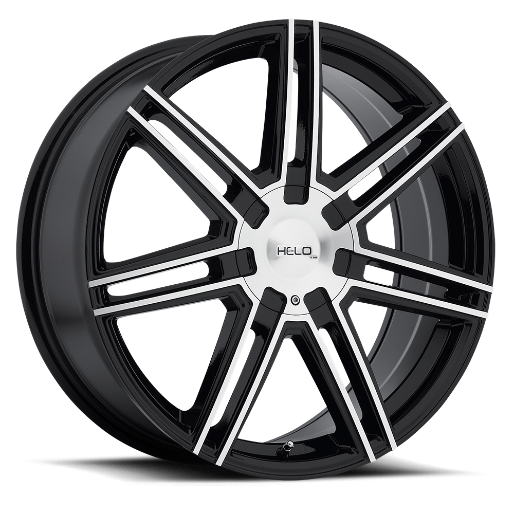 Helo HE884 GLOSS BLACK W/ MACHINED FACE 20X8 5x114.3/5x120 et45 74.1