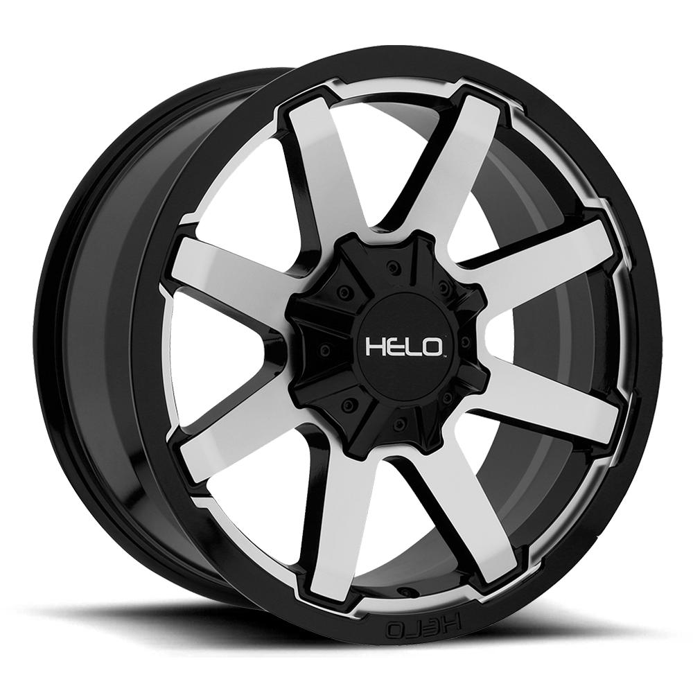 Helo HE909 GLOSS BLACK MACHINED 18X9 5x127/5x139.7 et0 78.1