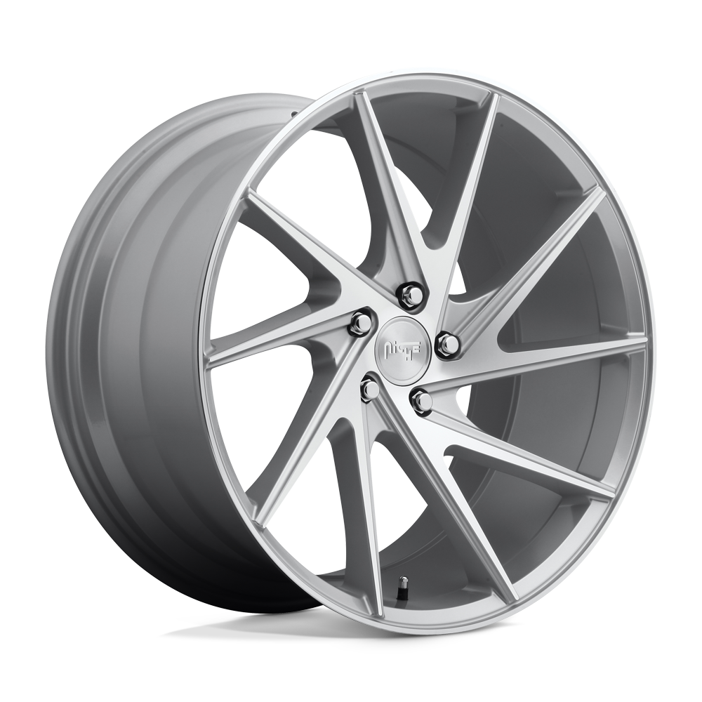 Niche 1PC M162 INVERT GLOSS SILVER MACHINED 20X10.5 5x114.3 et45 72.56