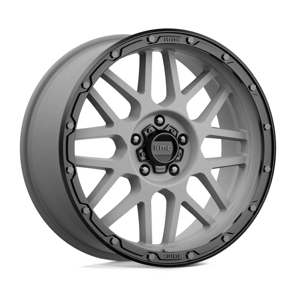 KMC KM535 GRENADE OFF-ROAD MATTE GRAY W/ MATTE BLACK LIP 20X9 5x150 et18 110.1