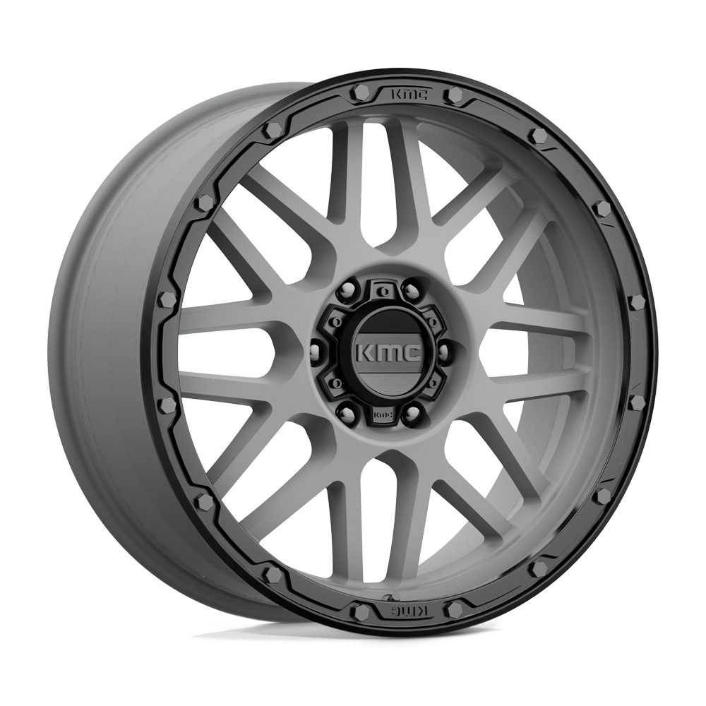 KMC KM535 GRENADE OFF-ROAD MATTE GRAY W/ MATTE BLACK LIP 20X9 6x135 et18 87.1