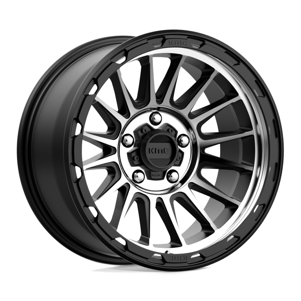 KMC KM542 IMPACT SATIN BLACK MACHINED 17X9 5x127 et-12 71.5