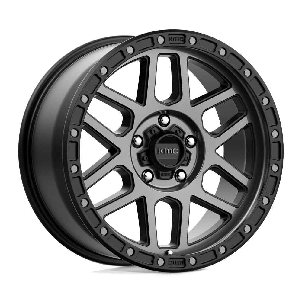 KMC KM544 MESA SATIN BLACK W/ GRAY TINT 18X9 5x150 et25 110.1