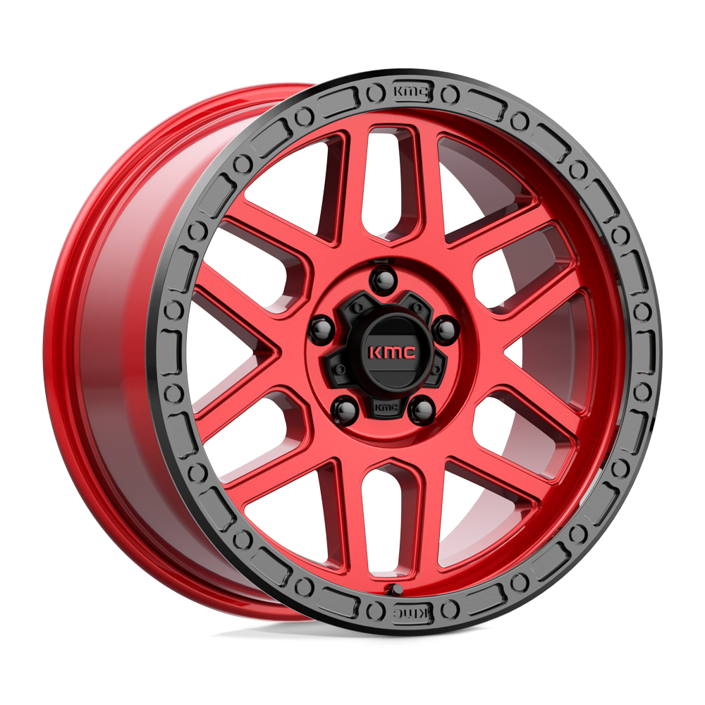 KMC KM544 MESA CANDY RED W/ BLACK LIP 18X9 5x150 et25 110.1