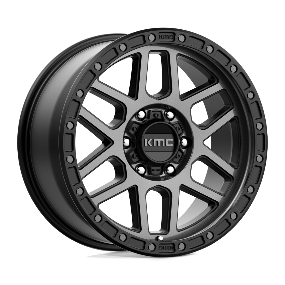 KMC KM544 MESA SATIN BLACK W/ GRAY TINT 18X9 6x139.7 et18 106.1