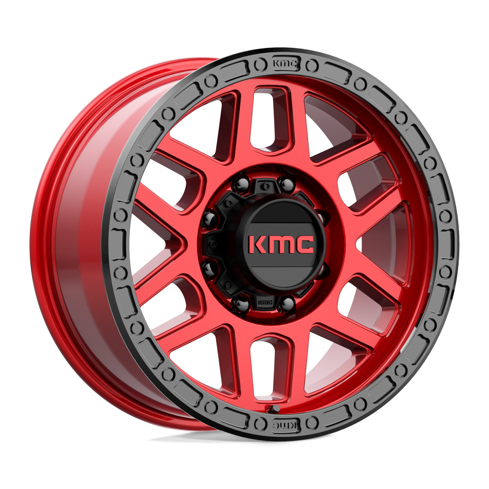 KMC KM544 MESA CANDY RED W/ BLACK LIP 18X9 8x180 et18 124.2