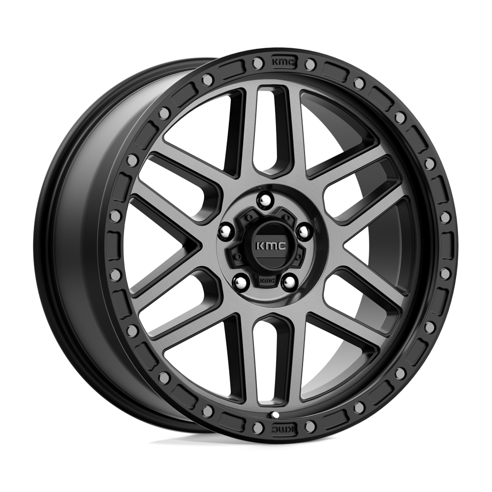 KMC KM544 MESA SATIN BLACK W/ GRAY TINT 17X9 5x127 et18 71.5