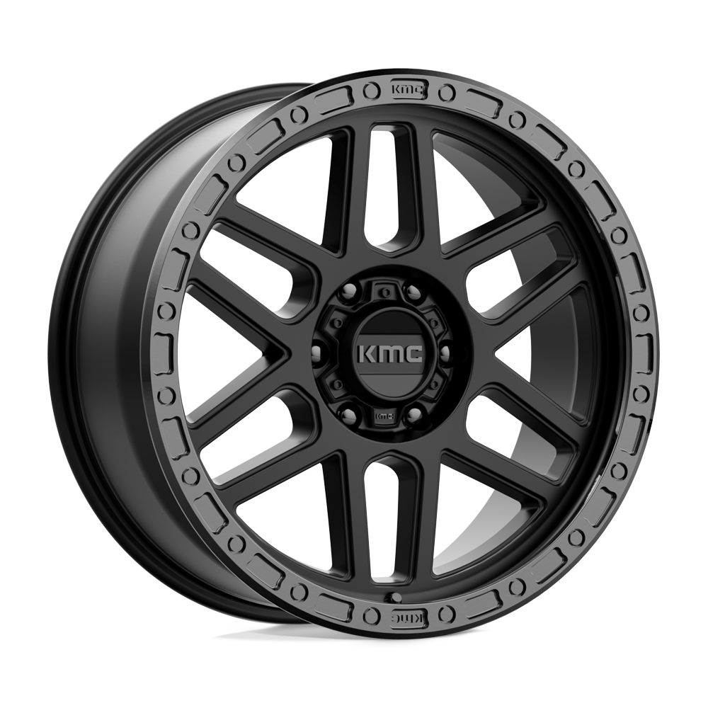 KMC KM544 MESA SATIN BLACK W/ GLOSS BLACK LIP 20X9 6x139.7 et18 106.1