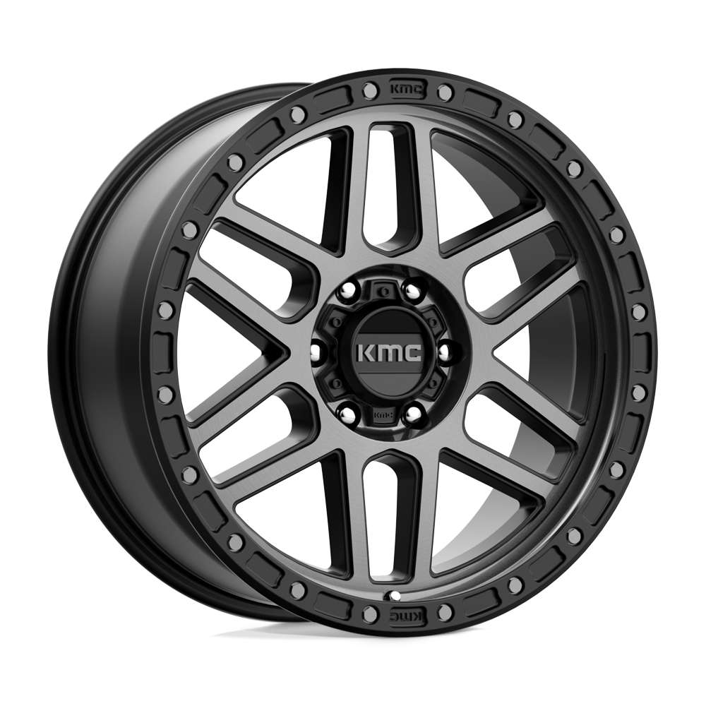 KMC KM544 MESA SATIN BLACK W/ GRAY TINT 17X8.5 6x135 et0 87.1
