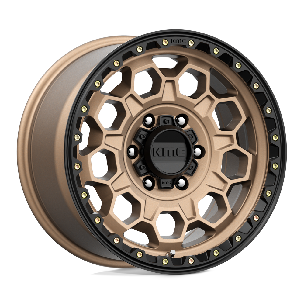 KMC KM545 TREK MATTE BRONZE W/ BLACK LIP 17X9 6x135 et18 87.1