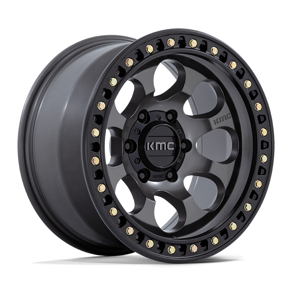 KMC KM550 RIOT SBL ANTHRACITE W/ SATIN BLACK LIP 17X9 5x127 et-12 71.5