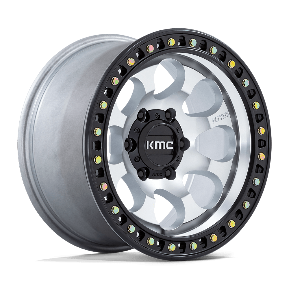 KMC KM550 RIOT SBL MACHINED W/ SATIN BLACK LIP 17X8.5 6x139.7 et10 106.1