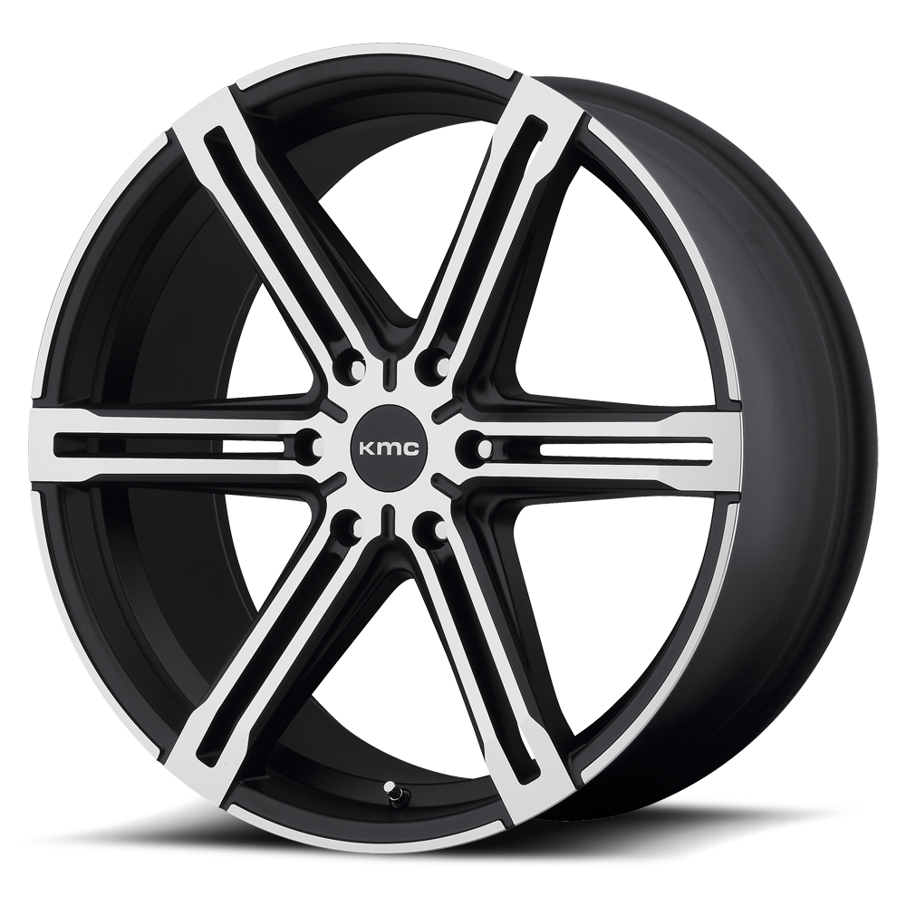 KMC KM686 FACTION SATIN BLACK W/ MACHINED FACE 22X9.5 6x135 et38 87.1