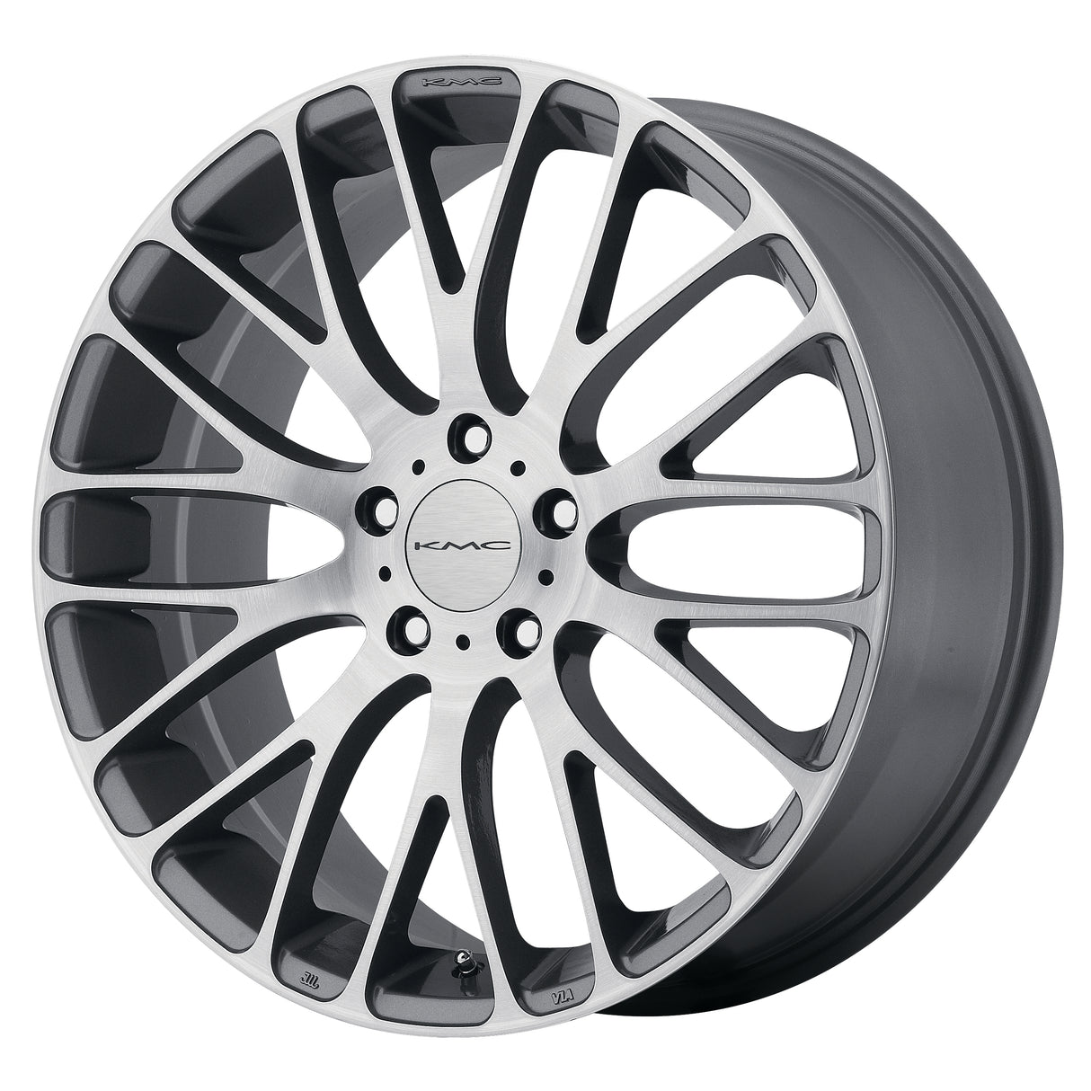 KMC KM693 MAZE PEARL GRAY W BRUSHED FACE 18X8 5x120 et40 74.1