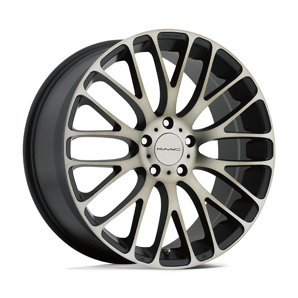 KMC KM693 MAZE SATIN BLACK W MACHINED DARK TINT FACE 17X7 5x114.3 et45 72.56