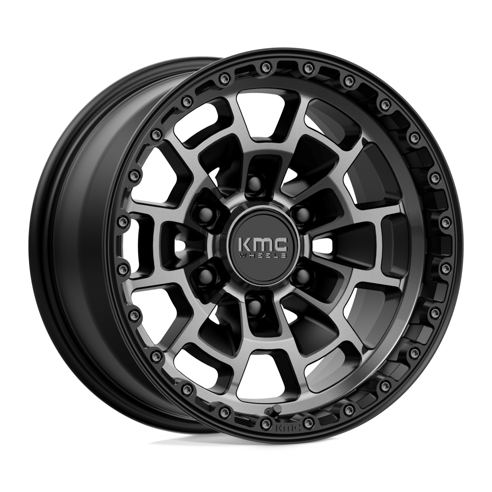 KMC KM718 SUMMIT SATIN BLACK W/ GRAY TINT 16X8 6x120 et0 66.9