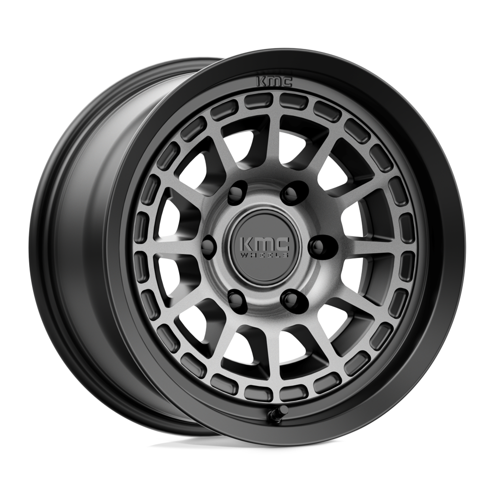 KMC KM719 CANYON SATIN BLACK W/ GRAY TINT 17X8.5 5x127 et0 71.5