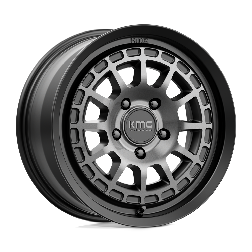 KMC KM719 CANYON SATIN BLACK W/ GRAY TINT 17X8 5x114.3 et35 72.56