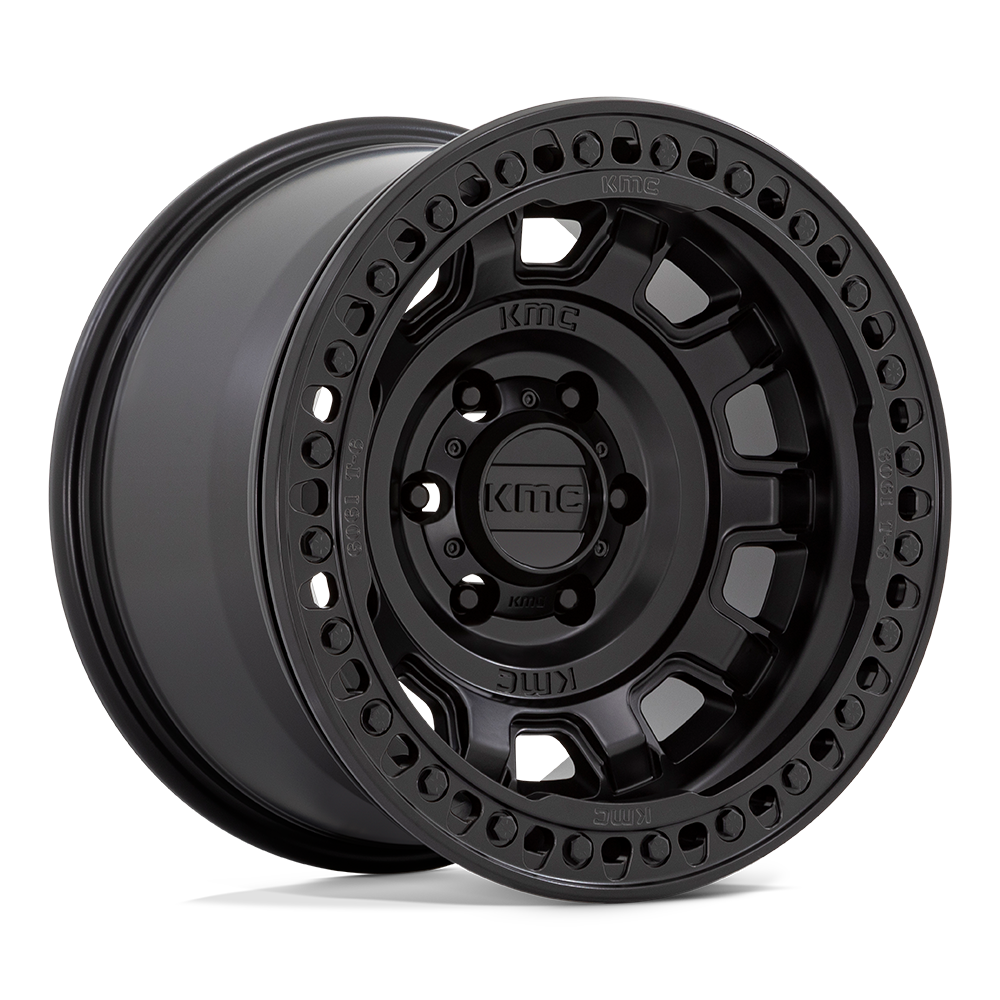 KMC KM236 TANK BEADLOCK SATIN BLACK 17X9 5x127 et-15 71.5