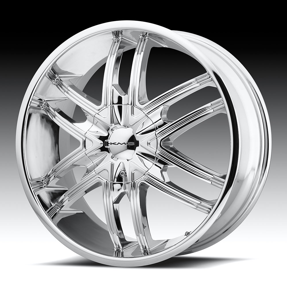 KMC KM678 SPLINTER CHROME 24X9.5 5x115/5x120 et15 74.1