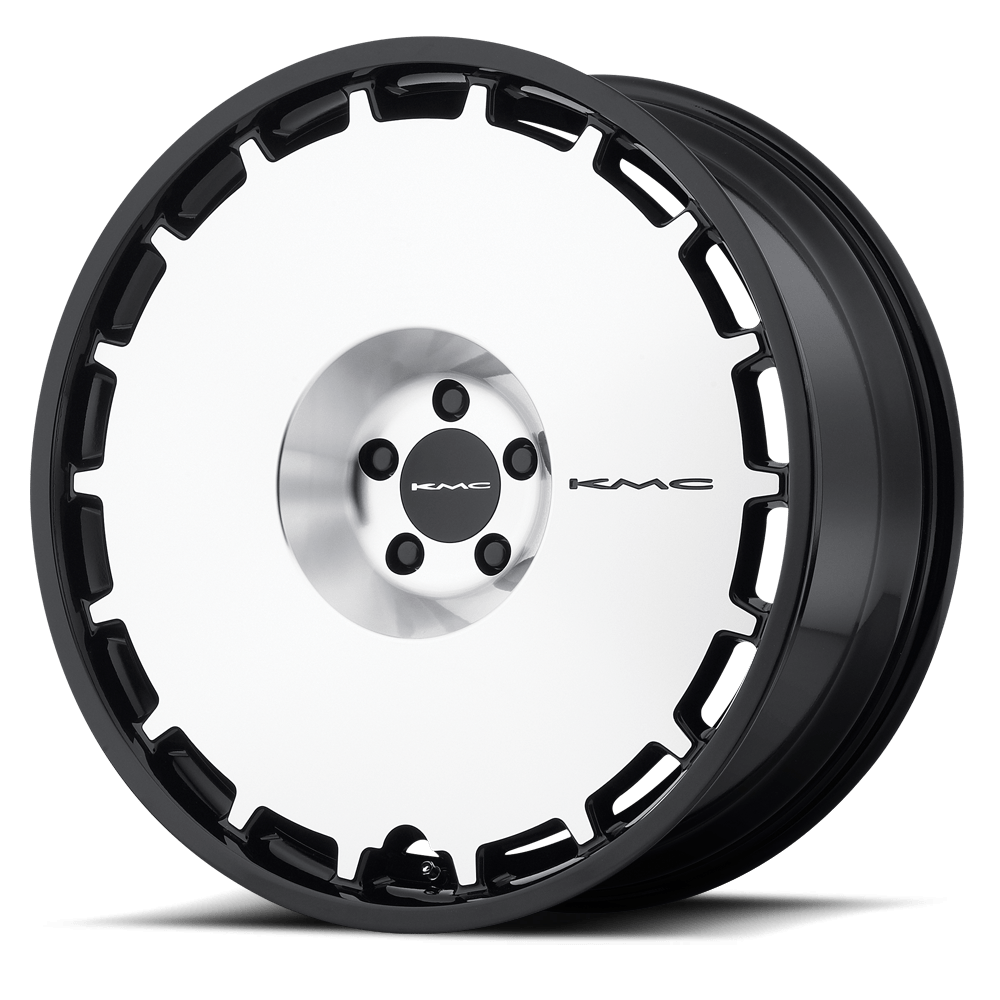 KMC KM689 SKILLET SATIN BLACK BRUSHED FACE 22X9 BLANK et15 72.56
