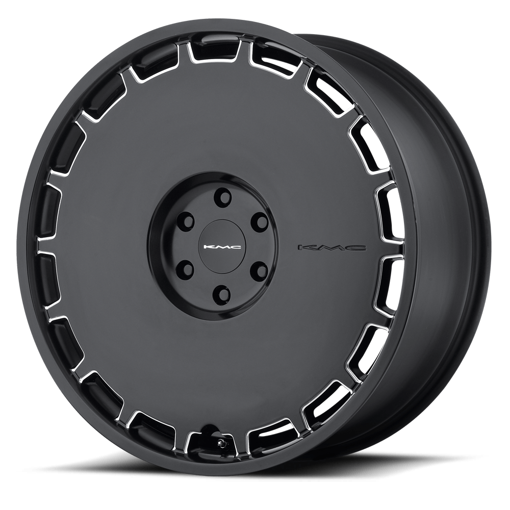 KMC KM689 SKILLET SATIN BLACK MILLED 22X9 BLANK et38 72.56