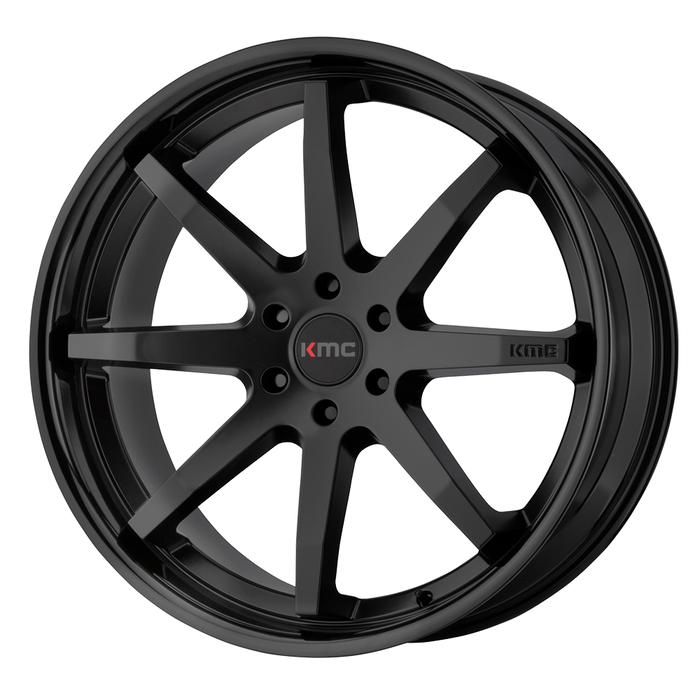 KMC KM715 REVERB SATIN BLACK W/ GLOSS BLACK LIP 20X9 5x114.3 et30 72.56
