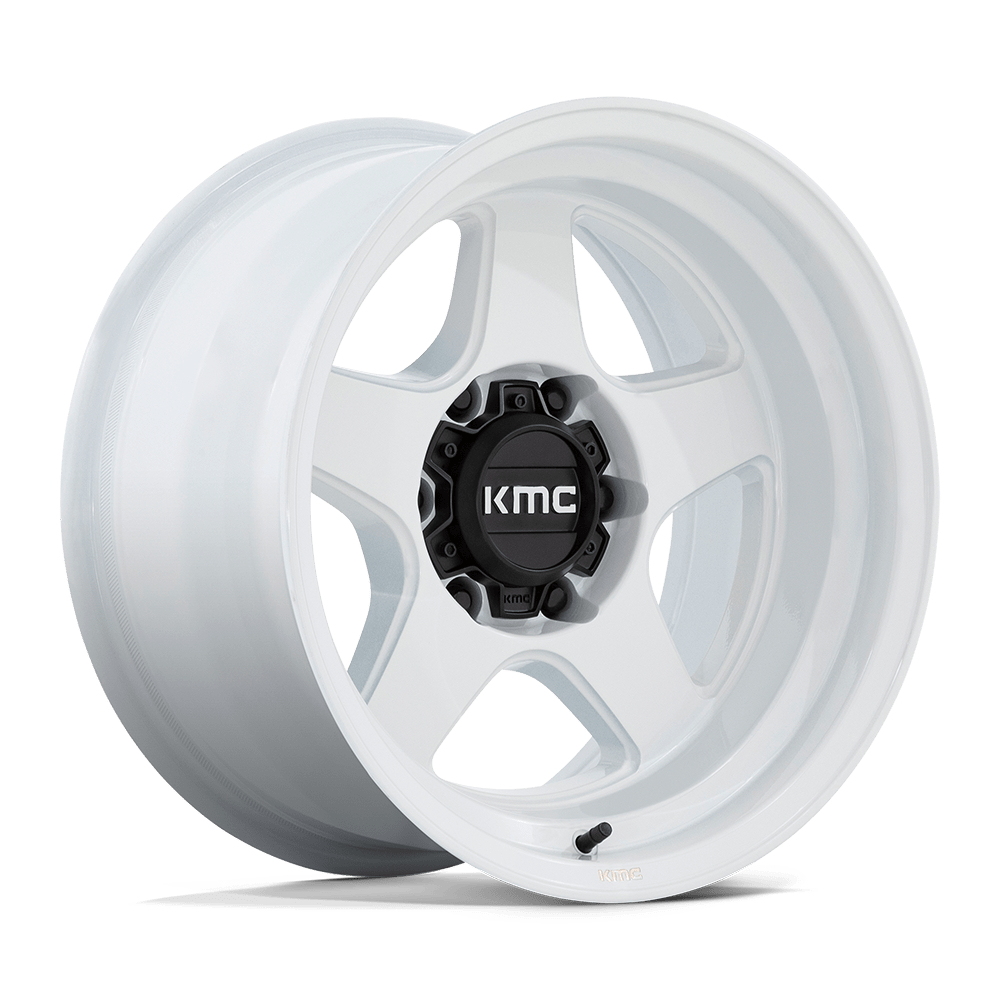KMC KM728 LOBO GLOSS WHITE 17X8.5 5x127 et18 71.5