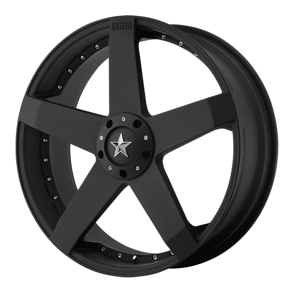 KMC KM775 ROCKSTAR CAR MATTE BLACK 18X8 5x100/5x114.3 et42 72.56