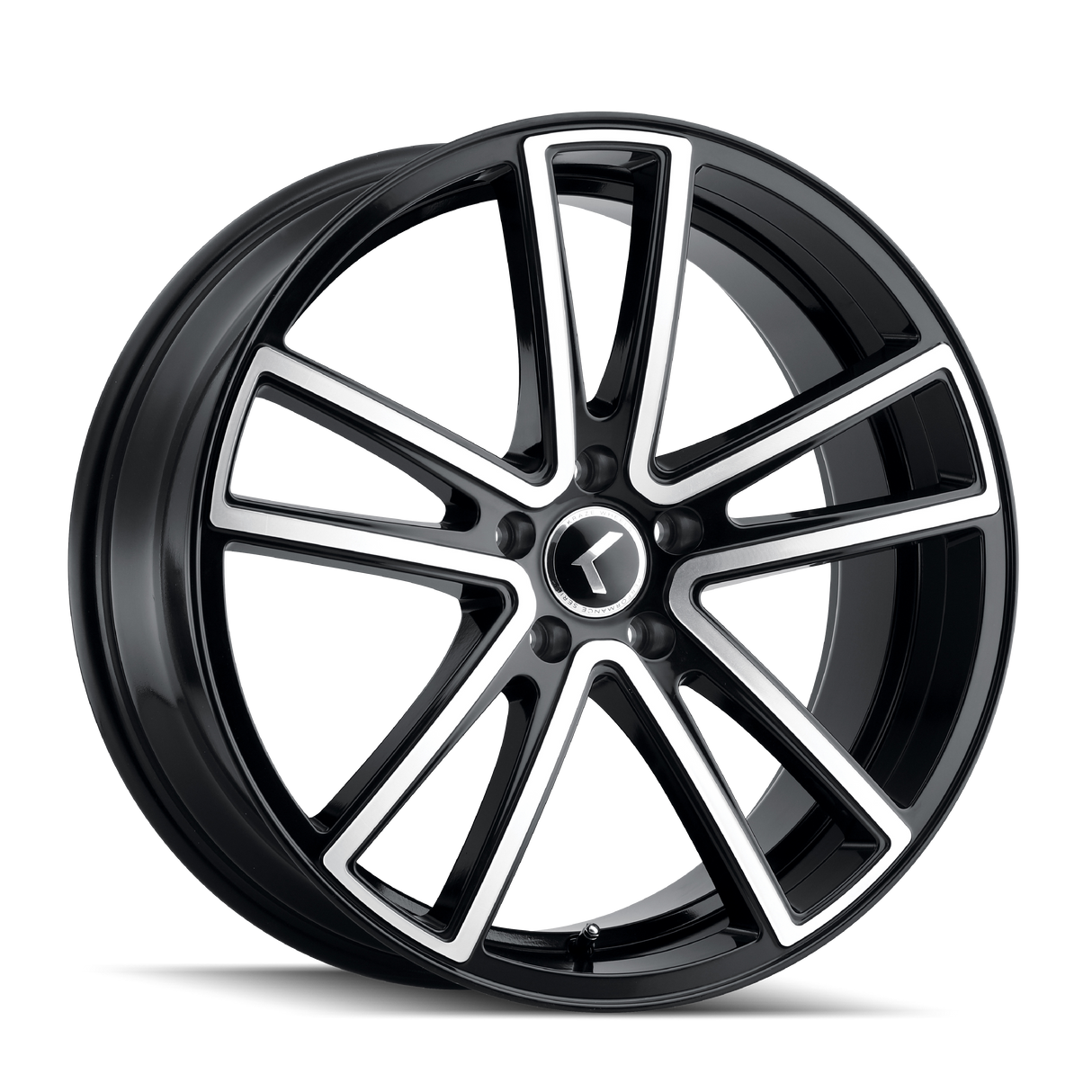 KRAZE LUSSO GLOSS BLACK MACHINED 18x8.0 5x114.3 et40 72.62