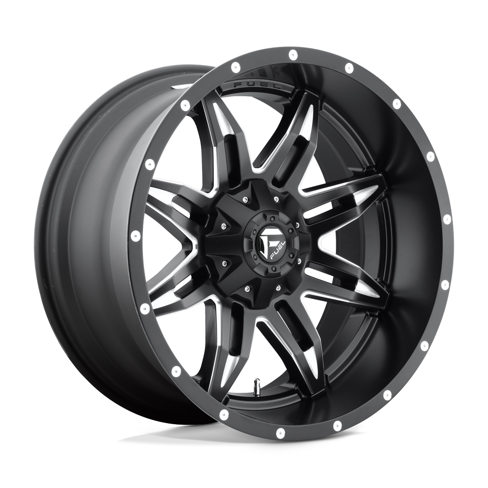 Fuel 1PC D567 LETHAL MATTE BLACK MILLED 15X8 5x114.3/5x120.65 et-18 72.56