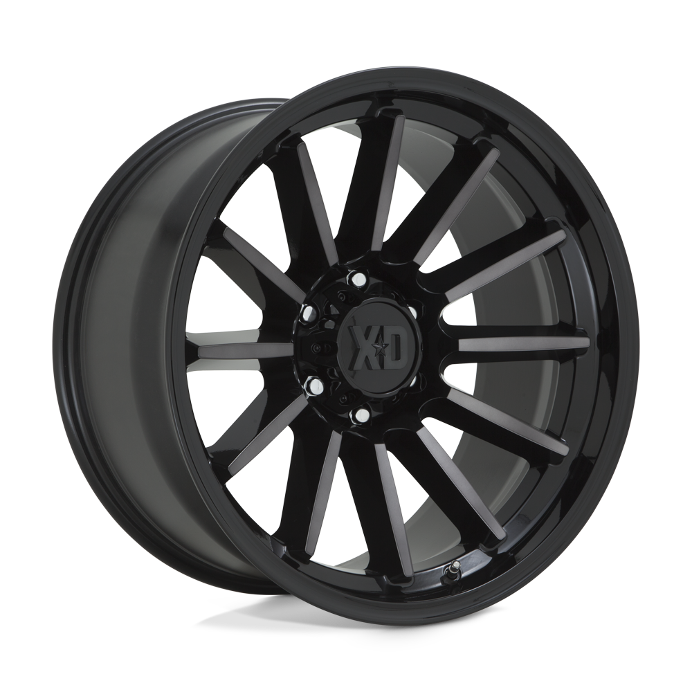 XD XD855 LUXE GLOSS BLACK MACHINED W/ GRAY TINT 17X9 5x127 et18 71.5