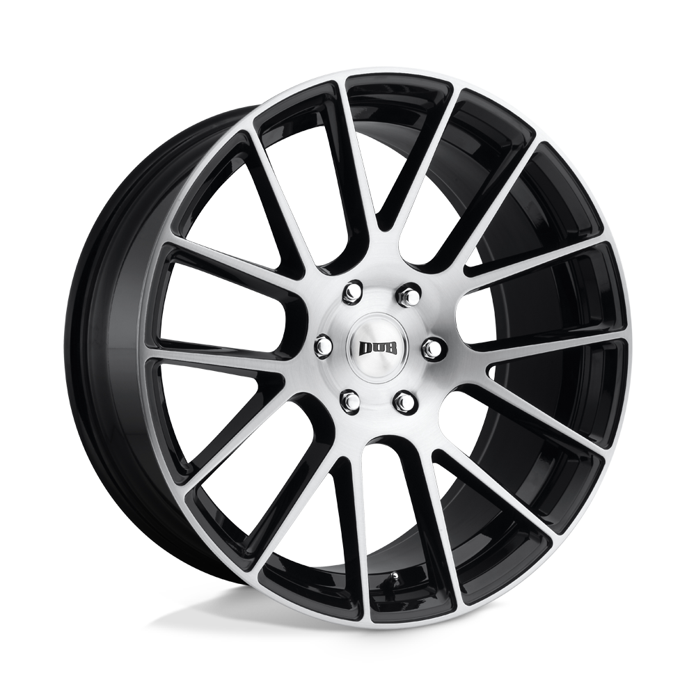 DUB 1PC S206 LUXE GLOSS BLACK BRUSHED 22X9.5 6x139.7 et30 78.1