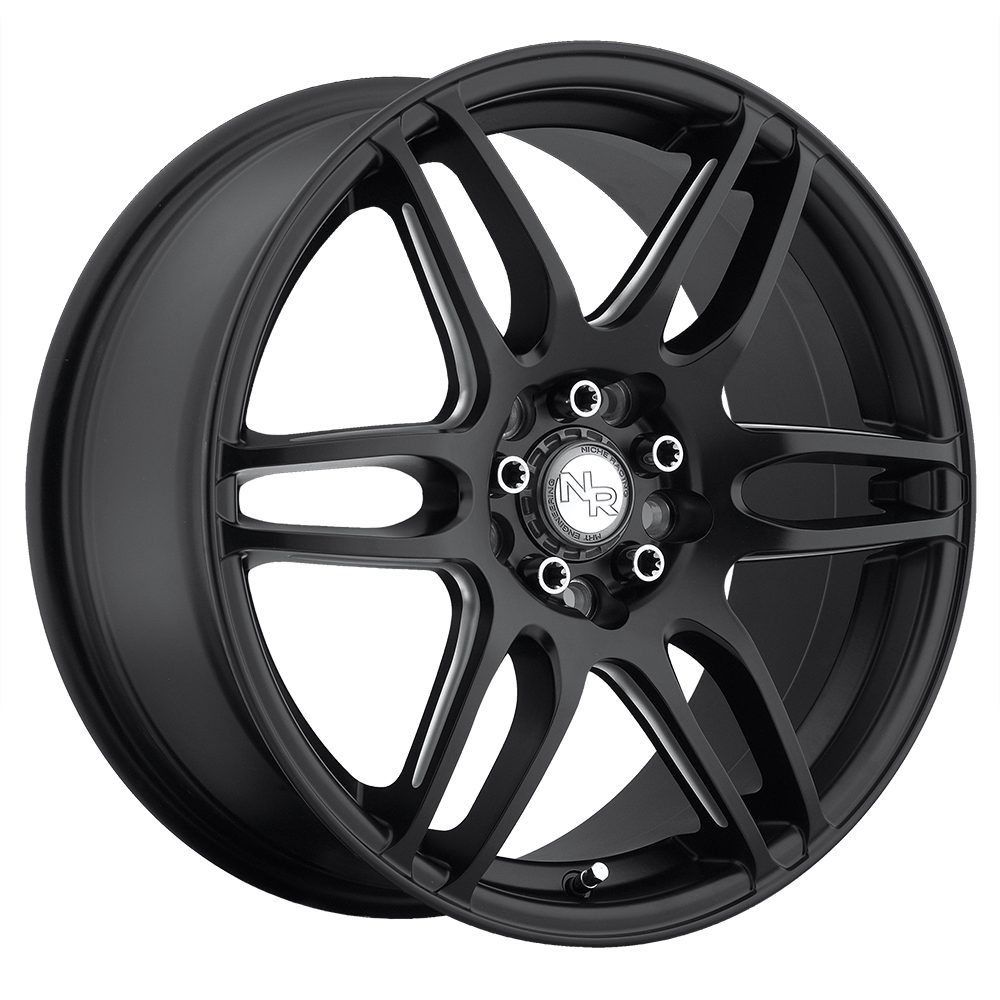 Niche 1PC M106 NR6 MATTE BLACK MILLED 18X8 4x100/4x114.3 et40 66.06