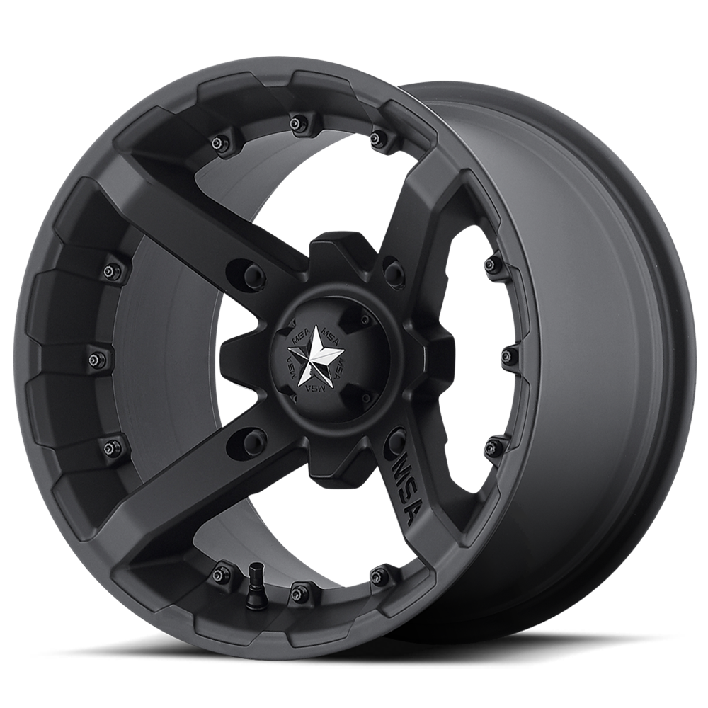 MSA Offroad Wheels M23 BATTLE MATTE BLACK 14X7 4x110 et10 86