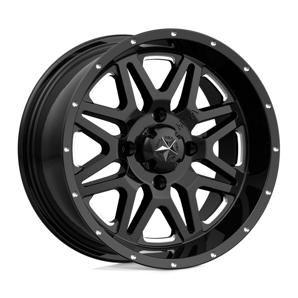 MSA Offroad Wheels M26 VIBE GLOSS BLACK MILLED 16X7 4x156 et0 132
